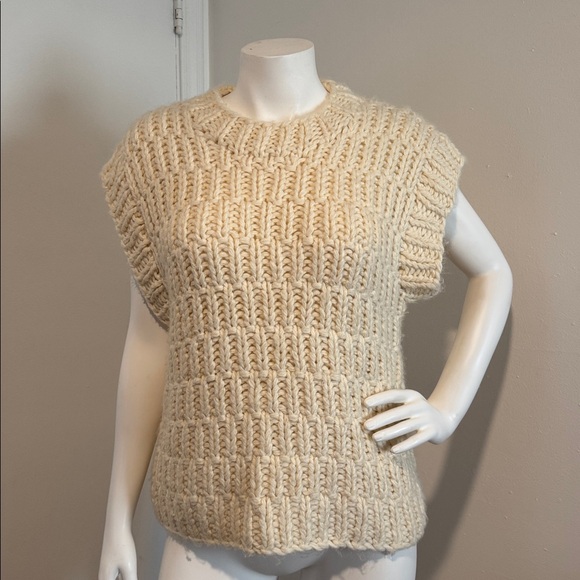 English Factory Ivory Knit Sweater Vest - Picture 1 of 4